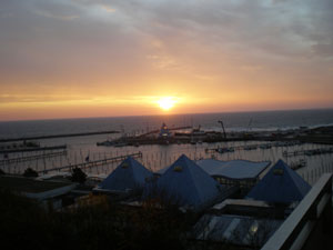 Herrlicher Sonnenaufgang über dem Ostseebad Damp